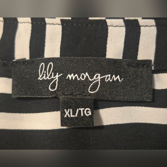 Lily Morgan Sleeveless Black & White Striped Lughtweight Dress– Size XL - Picture 10 of 13